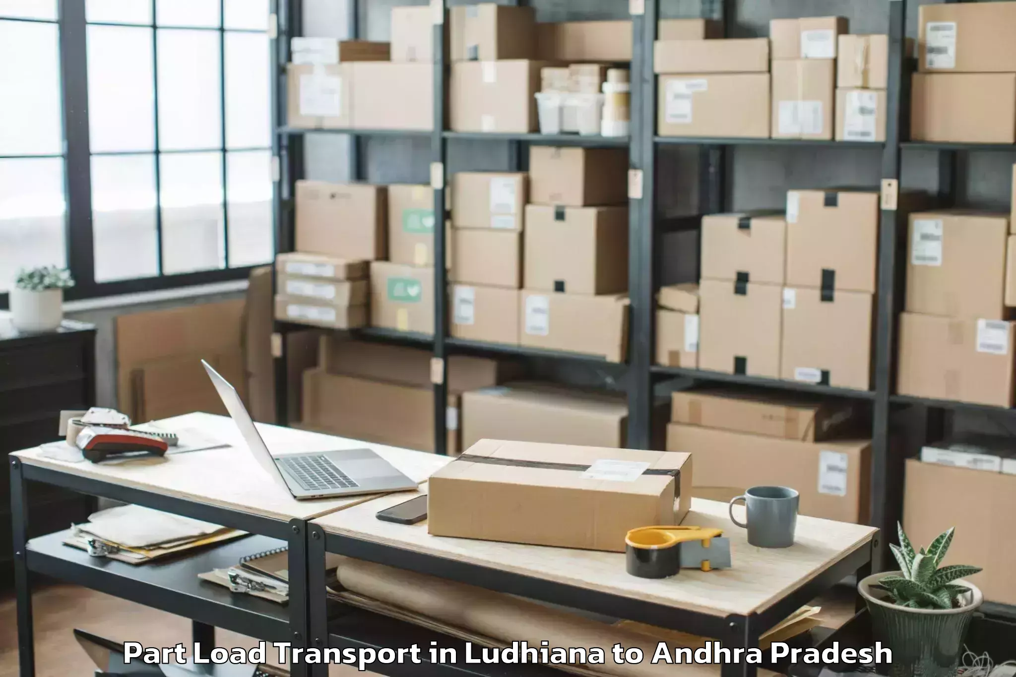 Leading Ludhiana to Kanuru Part Load Transport Provider